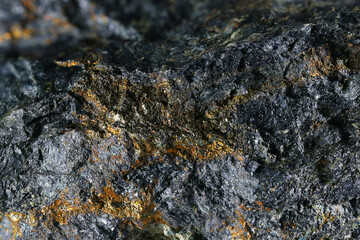 Industrial copper ore called chalcopyrite
