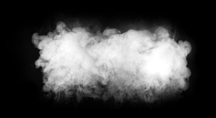Abstract smoke texture over black. Fog in the darkness.