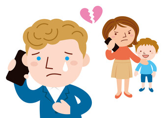 国際結婚　妻と子供と別れる　離婚でもめる