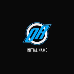 Initial OR logo circle line, creative esport team logo monogram style © Abdul