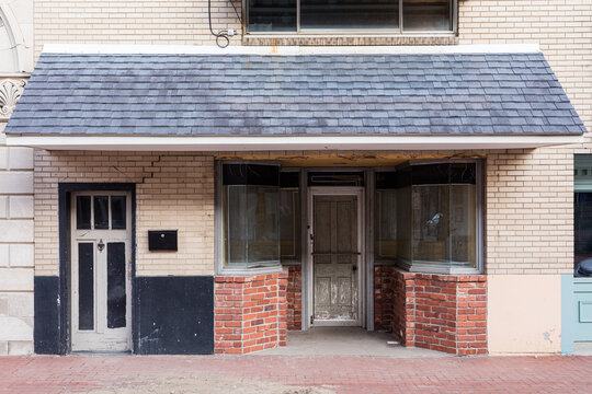 Vintage Storefront Sitting In Empty