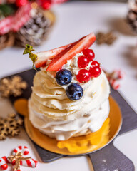 food, plate, white, dessert, fork, yellow, cake, fruit, cream, dish, meal, sweet, egg, healthy, red, diet, restaurant, soup, delicious, knife, holiday, gourmet, breakfast, christmas, 