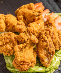 food, chicken, fried, meat, meal, dinner, dish, plate, snack, sauce, lunch, delicious, appetizer, cooked, white, wings, crispy, fish, grilled, healthy, tasty, shrimp, fresh, chicken, fast food