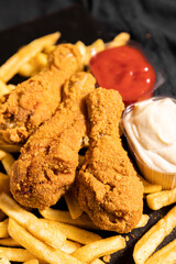 food, chicken, fried, meat, meal, dinner, dish, plate, snack, sauce, lunch, delicious, appetizer, cooked, white, wings, crispy, fish, grilled, healthy, tasty, shrimp, fresh, chicken, fast food