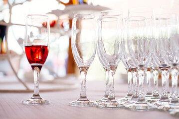 glasses of champagne