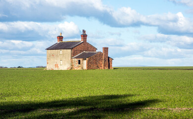 Derelict farmhouse in Lancashire, UK.