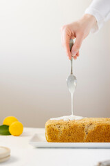 Lemon loaf in the making