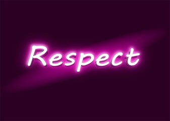 the word respect in neon pink