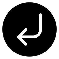 turn left glyph icon