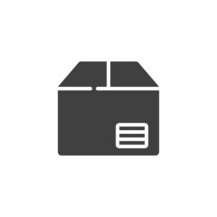 Cardboard box vector icon