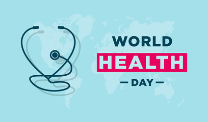 Vector illustration design of World Health Day .World Health Day is a global health awareness day celebrated every year on 7th April.