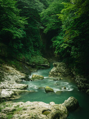 Naklejka premium Martvili canyon in Georgia.