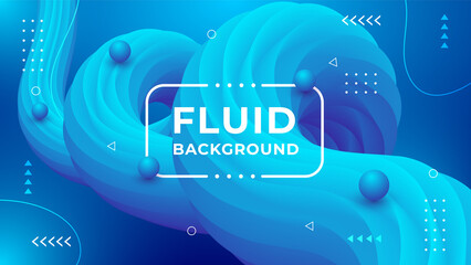 Liquid wave backgrounds. Modern blue color layout with gradient 3D shapes. Dynamic color flow art shape. Gradient Liquid background design.