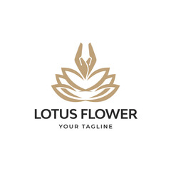 Spa lotus flower line art logo design,Abstract emblem, design concept, logo, logotype elements for template