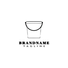 bucket logo icon template vector illustration