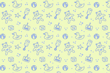 Cute seamless kids pattern background