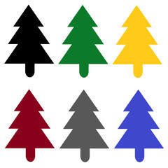 Obraz premium Set of Christmas trees