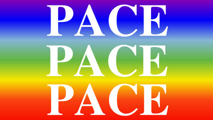 Sfondo con i colori e la scritta della pace