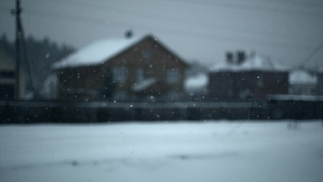 Russian winter, snow and cold