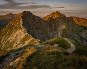 sunrise in the mountains Slovakia Western Tatras 