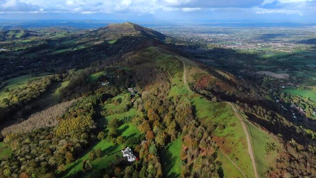 The Malvern Hills, Malvern Hills Area of Outstanding Natural Beauty, Herefordshire and Worcestershire, England, United Kingdom