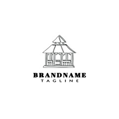 gazebo logo icon design vector creative illustration