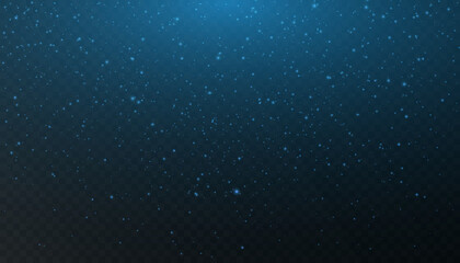 Glowing light effect with many glitter particles isolated on transparent background. Vector star cloud with dust.	
