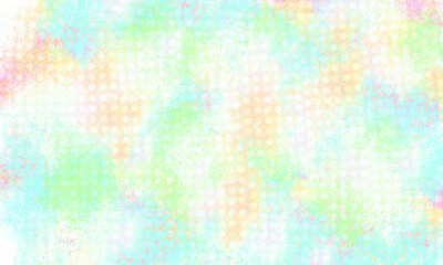 絵の具で描いたようなカラフルなグランジ素材04（水玉柄）