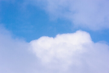 Blue sky, white clouds. Texture for the background.