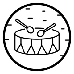 ramadan announcement concept, Frame Drum or Daf Vector Icon Design, Muslims festival Symbol, Lesser Eid and Islamic Holidays Sign, holy Ramazan stock illustration