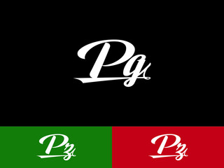 Minimal PG Handwriting Letter Logo Design, Signature Pg gp Logo For fashion or wedding business