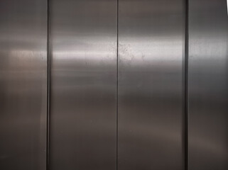 Front elevator closed silver background. © Tavanart