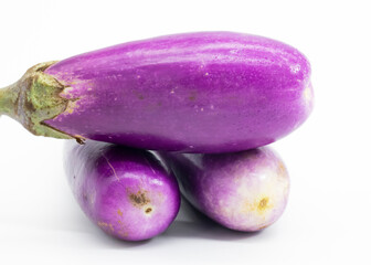 eggplant close-up on white background