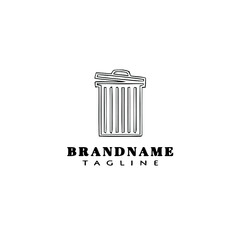 waste basket cartoon logo icon design vector illustration