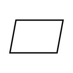parallelogram shape illustration vector graphic. basic shape perfect for preschool learning for children and good for mathematics