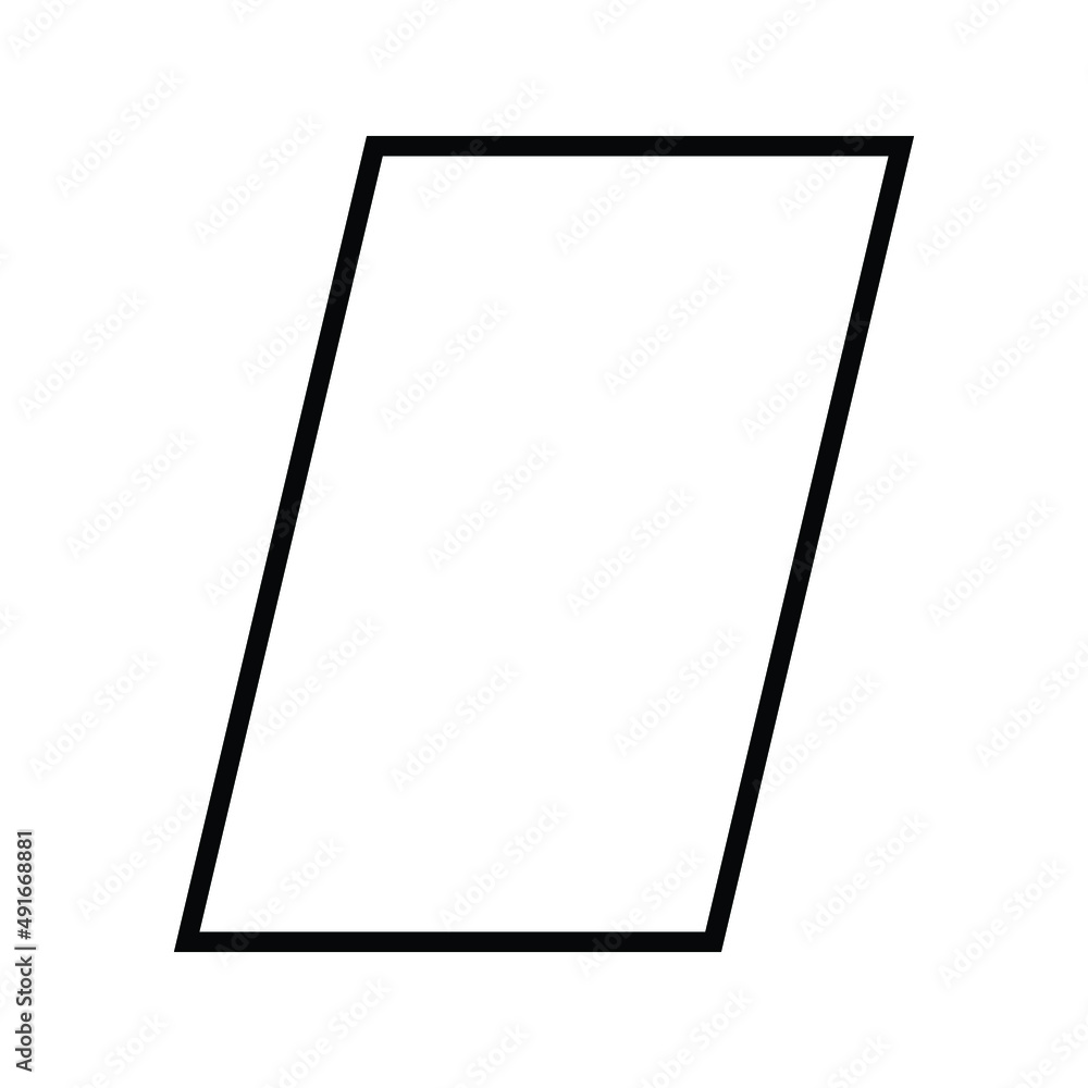 Canvas Prints parallelogram shape illustration vector graphic. basic shape perfect for preschool learning for chil