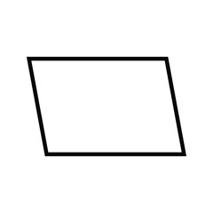 parallelogram shape illustration vector graphic. basic shape perfect for preschool learning for children and good for mathematics