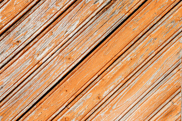 Wooden wall with cracked paint