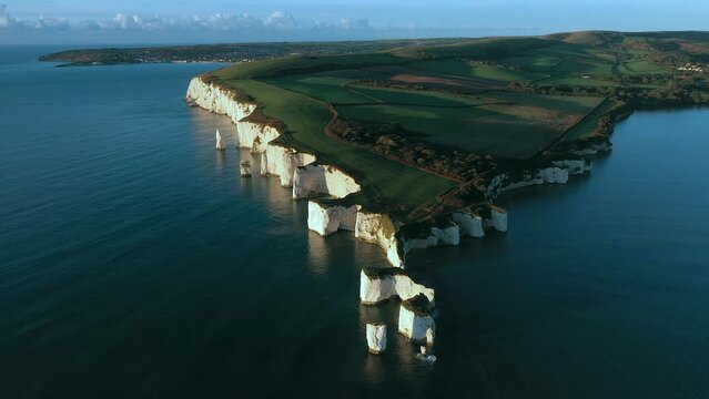 Old Harry Rocks, The Foreland or Handfast Point, Studland, Isle of Purbeck, Dorset, England, United Kingdom, Europe