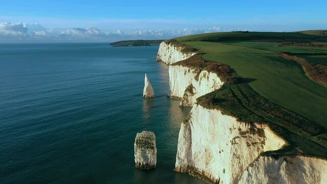 Old Harry Rocks, The Foreland or Handfast Point, Studland, Isle of Purbeck, Dorset, England, United Kingdom, Europe