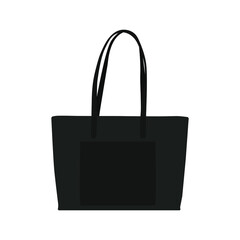 Womens business black bag on a white background