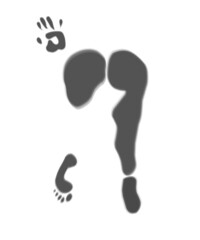 illustration art of woman's shadow sticking in the mirror