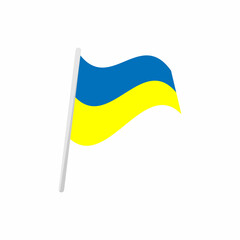 ukraine flag icon design template illustration vector