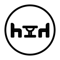 chair and table icon