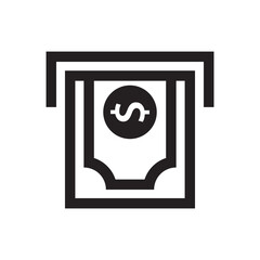 Vector illustration of atm icon. Suitabvle for design element of online payment, internet transaction, and online money transfer symbol. ATM withdrawal symbol.
