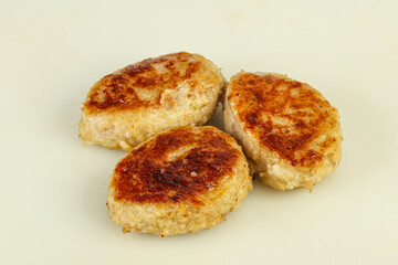 Homemade roasted cutlet minced meat