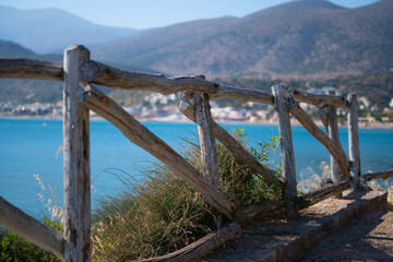 Fototapeta na wymiar Mood photography of wonderful sea coast as symbol of summer holiday, travel and rest.