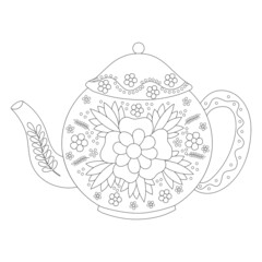 Beautiful teapot outline