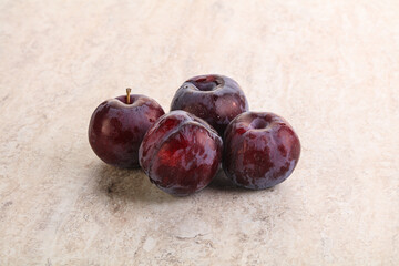 Ripe and sweet purple plum