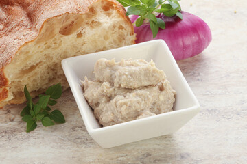 Jewish traditional cuisine herring mousse Forsmak
